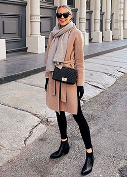 Brown and beige colour outfit ideas 2020 with jean jacket, trousers, jeans: Street Style,  Classy Winter Dresses,  Khaki Jacket,  black trousers  