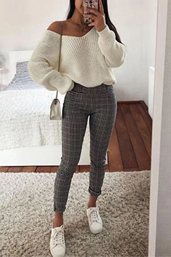 Black and white outfit Pinterest with sportswear, trousers: winter outfits,  Casual Outfits  