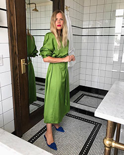 Green dresses ideas with dress, gown, winter clothing: winter outfits,  Trench coat,  Fashion photography,  Green Dress,  Green Gown  