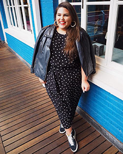 Black and white outfit ideas with leather jacket, polka dot, jacket: Leather jacket,  Date Outfits,  Street Style,  Black And White Outfit  