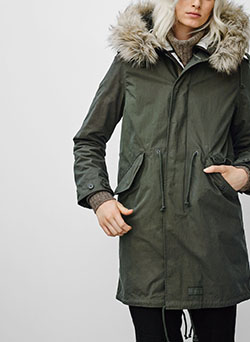 Community autonomy parka green, fur clothing: Fur clothing,  Jacket Outfits  