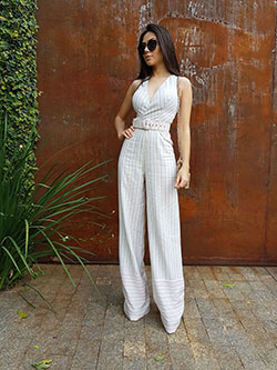 White clothing ideas with romper suit, trousers: Romper suit,  party outfits,  fashion model,  White Outfit  