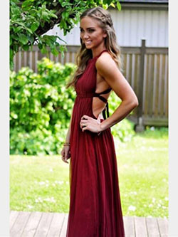 Maroon ball dress backless, bridesmaid dress, strapless dress, backless dress, cocktail dress, evening gown, formal wear, a line: Cocktail Dresses,  Backless dress,  Evening gown,  Bridesmaid dress,  Strapless dress,  Prom Dresses,  Formal wear,  Maroon Outfit  