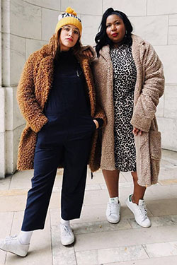 Clothing ideas with fur clothing, jacket, beanie: Fur clothing,  Fake fur,  Knit cap,  Street Style,  Winter Outfit Ideas  