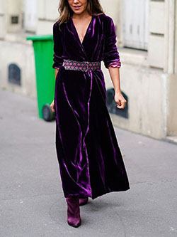 purple colour outfit, you must try with dress, Outerwear, street fashion: Kimono Outfit Ideas,  Haute couture,  Purple Dress  