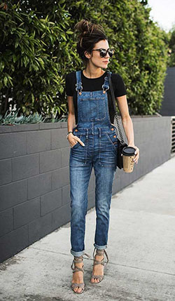 Street Style Outfit Ideas With Overalls | Overall outfits: Denim,  Denim Outfits,  shirts,  Jeans Outfit,  Trousers,  DENIM OVERALL  