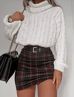 White colour combination with hoodie, skirt: winter outfits,  Classy Winter Dresses  