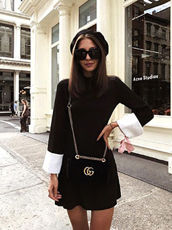 Colour outfit, you must try cute french outfits little black dress, french knickers: Street Style,  French knickers,  Little Black Dress,  Classy Winter Dresses  