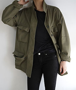 Khaki and green colour outfit, you must try with leather jacket, overcoat, blazer: Jacket Outfits,  Khaki And Green Outfit  