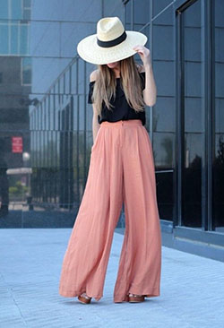 Classy outfit big pants outfit slim fit pants, street fashion: Palazzo pants,  Street Style,  Bell Bottoms,  Classy Fashion  