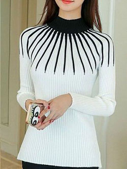 Black and white t-shirt, blouse, top: Black And White Outfit,  Women Dress Outfit  