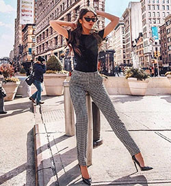 Instagram fashion with business casual, trousers, denim, jeans: Business casual,  Job interview,  Street Style,  Tweed Pants  