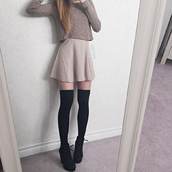 Skirt With Knee High Socks