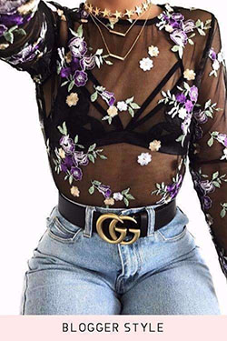 Colour dress flower top sheer see through clothing, sheer fabric: Crop top,  shirts,  Sheer fabric,  T-Shirt Outfit,  Purple Outfit,  Sheer Dresses  