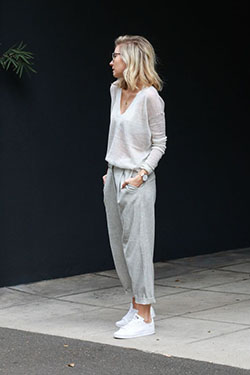 White outfit Pinterest with sportswear, sweatpant, trousers: Casual Outfits,  winter outfits,  fashion model,  White Outfit,  Street Style  