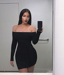 Black colour outfit with little black dress, cocktail dress: Cocktail Dresses,  Bodycon dress,  Crop top,  Black Outfit,  Little Black Dress,  black dress  