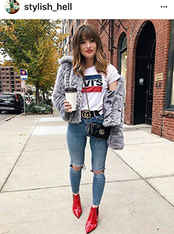 Colour ideas street style outfits, street fashion, fashion blog, t shirt: fashion blogger,  T-Shirt Outfit,  Street Style,  Outfit With Boots  