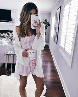 White and pink colour outfit, you must try with nightwear, pajamas, blouse: White And Pink Outfit,  Quarantine Outfits 2020  