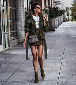 Colour outfit, you must try with miniskirt, shorts, jacket: Fashion photography,  bomber jacket,  Street Style,  Cargo Jackets,  Boxy Jacket,  Lounge jacket  