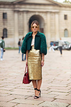 Turquoise and yellow outfit Stylevore with pencil skirt, skirt: Pencil skirt,  Sequin Dresses,  Street Style,  Turquoise And Yellow Outfit  