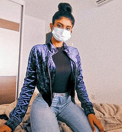 Outfit style with denim, jeans: Surgical Mask,  Corona Virus Dresses  