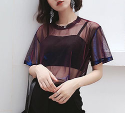 Black outfit instagram with blouse, shirt, skirt: T-Shirt Outfit,  Black Outfit,  Sheer Dresses  