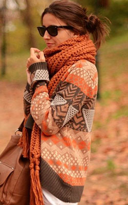 Colour ideas sweater in fall, fashion accessory, street fashion: Fashion accessory,  Street Style,  Comfy Outfits,  Orange And Brown Outfit  
