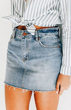 Ripped black jean skirt, denim skirt, jean short, high rise | Denim ...