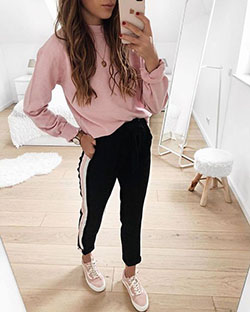 Black and white outfit ideas with tracksuit, trousers, crop top: Crop top,  Black And White Outfit,  Girls Hoodies  
