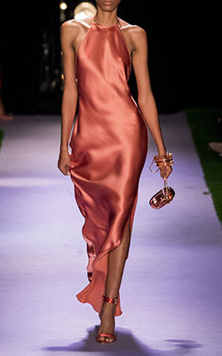 Open back satin column gown brandon maxwell: Cocktail Dresses,  Evening gown,  Fashion photography,  Fashion show,  fashion model,  Maxi dress,  Slip dress,  Brandon Maxwell  