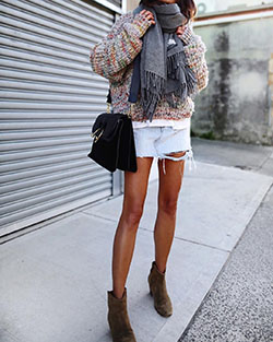 White colour dress with miniskirt, trousers, shorts: Hot Girls,  White Outfit,  Street Style,  Denim skirt  