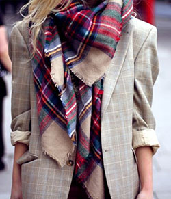 Bufanda a cuadros zara, street fashion: Street Style,  Plaid Outfits  