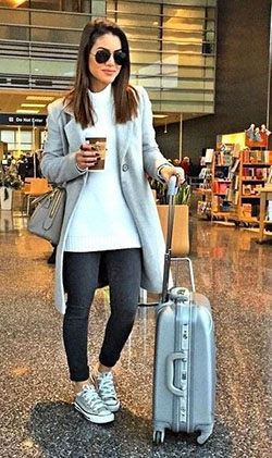 Style outfit fashion travel outfits, street fashion, air travel: White Outfit,  Airport Outfit Ideas,  Street Style  