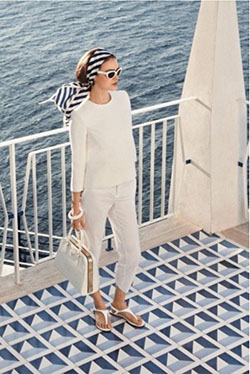 Colour ideas french riviera style, italian riviera, street fashion, saint tropez, dress code: Dress code,  White Outfit,  Street Style,  Travel Outfits  