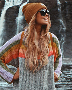 Orange colour outfit, you must try with beanie: Knit cap,  Street Style,  Orange Outfits,  Hiking Outfits,  BEANIE  