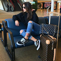 Moda outfit para viajar, casual wear: Airport Outfit Ideas  