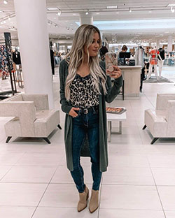 Colour outfit, you must try with jacket, denim, jeans: Street Style,  Cardigan Outfits 2020  