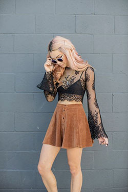 Outfit Stylevore coachella outfit lace, boho chic: Boho Chic,  Pink Outfit,  Sheer Dresses  