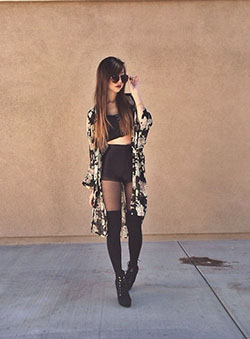 Crop top shorts over knee: Crop top,  Knee highs,  Street Style,  Thigh High Socks  