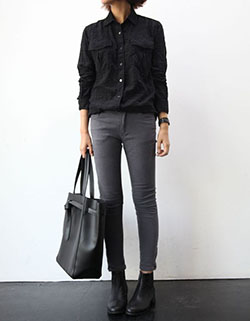 Colour outfit, you must try with crop top, leather, shirt: Crop top,  T-Shirt Outfit,  Boot Outfits  
