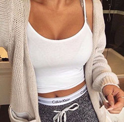 White dresses ideas with crop top, pajamas, hoodie: Crop top,  White Outfit,  Quarantine Outfits 2020  