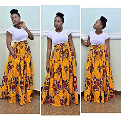 Colour dress african women skirt african wax prints, folk costume: Folk costume,  day dress,  Roora Dresses,  yellow outfit,  African Wax Prints  