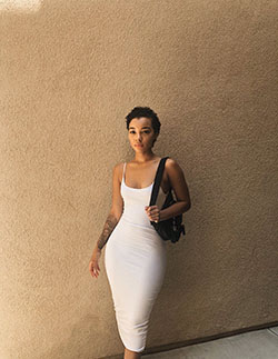 White colour combination with little black dress, cocktail dress: Cocktail Dresses,  Bodycon dress,  fashion model,  White Outfit,  Fashion accessory,  Kendall + Kylie,  Little Black Dress  