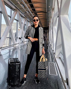 Beautiful clothing ideas fashion model, louis vuitton pre owned alma bb  2way bag women, Airport Outfits