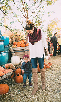 Mom and son fall outfits: fashion blogger,  winter outfits,  Comfy Outfits,  Orange Outfits  