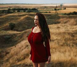 Louisa Khovanski dress colour combination, hot girls photoshoot, photography for girl: Red Dress,  Louisa Khovanski Hot,  Louisa Khovanski Instagram  