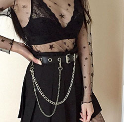 Black clothing ideas with evening gown: Evening gown,  Grunge fashion,  Black Outfit,  Fashion accessory,  Sheer Dresses  