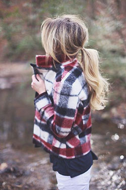 Colour dress with sweater, jacket, denim: T-Shirt Outfit,  Plaid Outfits  
