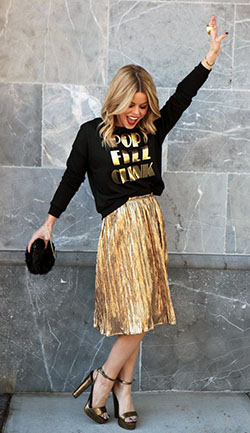 Outfit ideas Christmas Day, : Christmas Day,  fashion model,  Sequin Skirts,  Street Style  