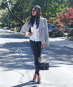 white trendy clothing ideas with jacket, blazer, denim: White Jeans,  Denim Outfits,  White Jacket,  Stylish Party Outfits  